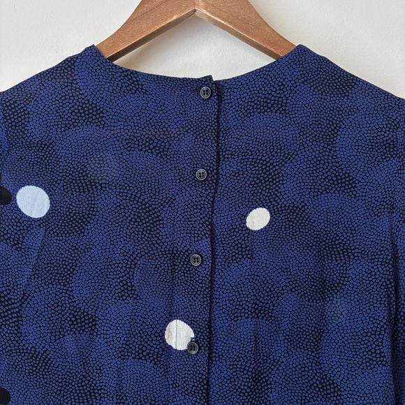 Rodebjer Indus Moons Button Back Reversible Blouse XS Blue - Picture 4 of 8